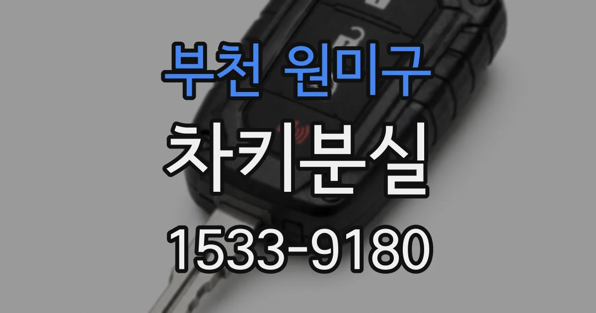 부천 원미구 차키분실