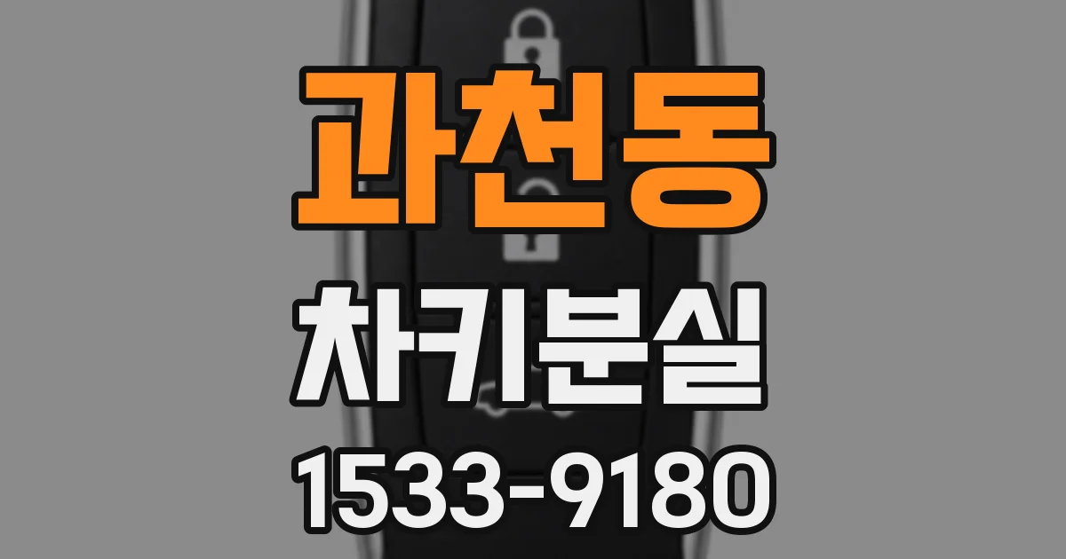 과천동 차키분실