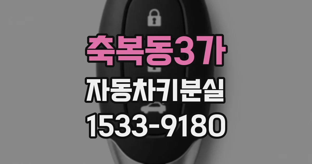 축복동3가 자동차키분실