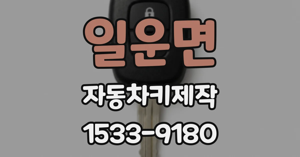 일운면 자동차키제작