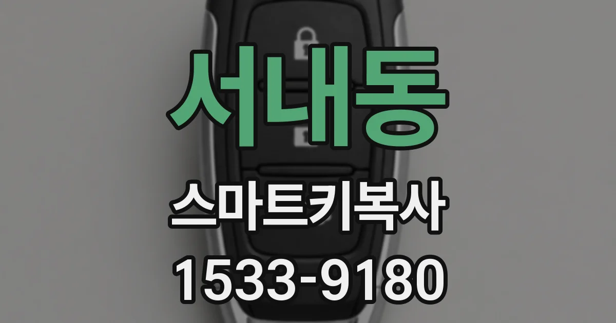 서내동 스마트키복사