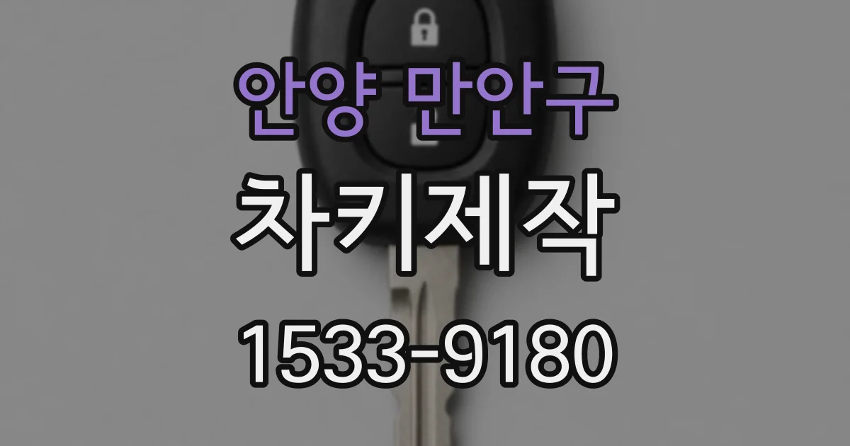 안양 만안구 차키제작