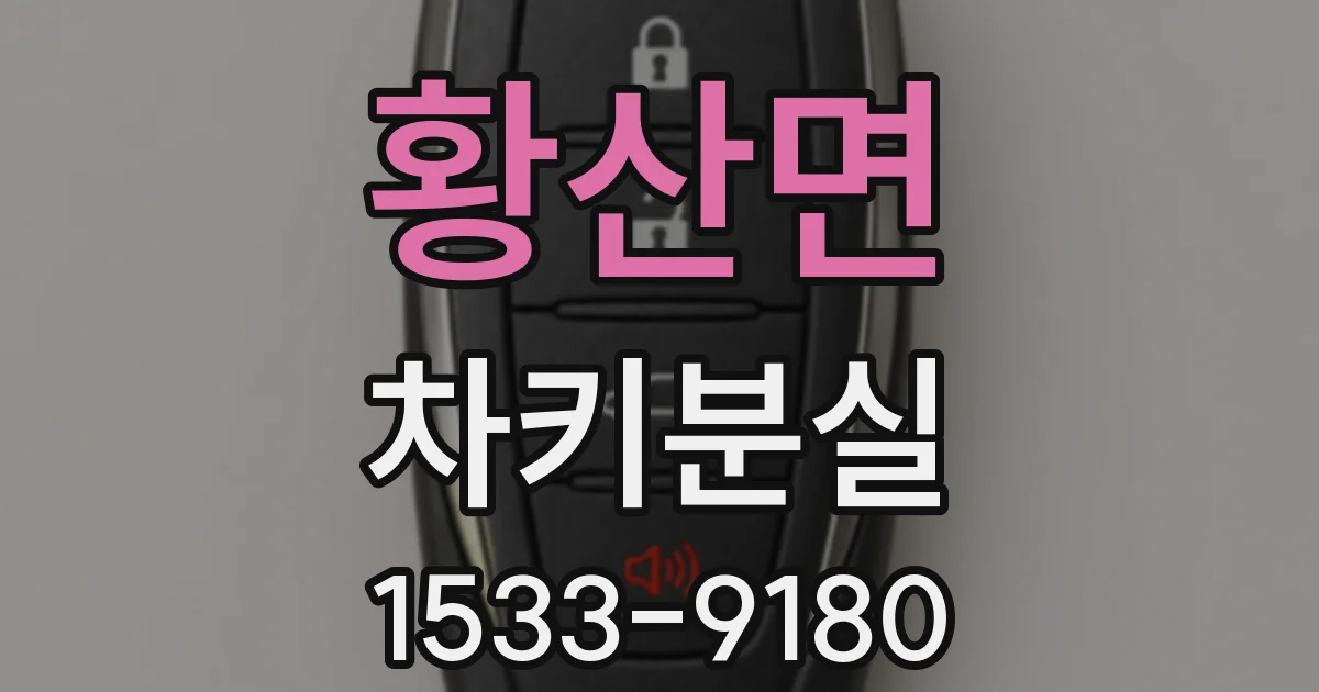 황산면 차키분실