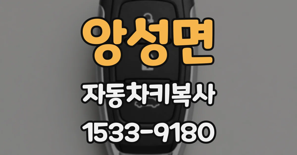 앙성면 자동차키복사