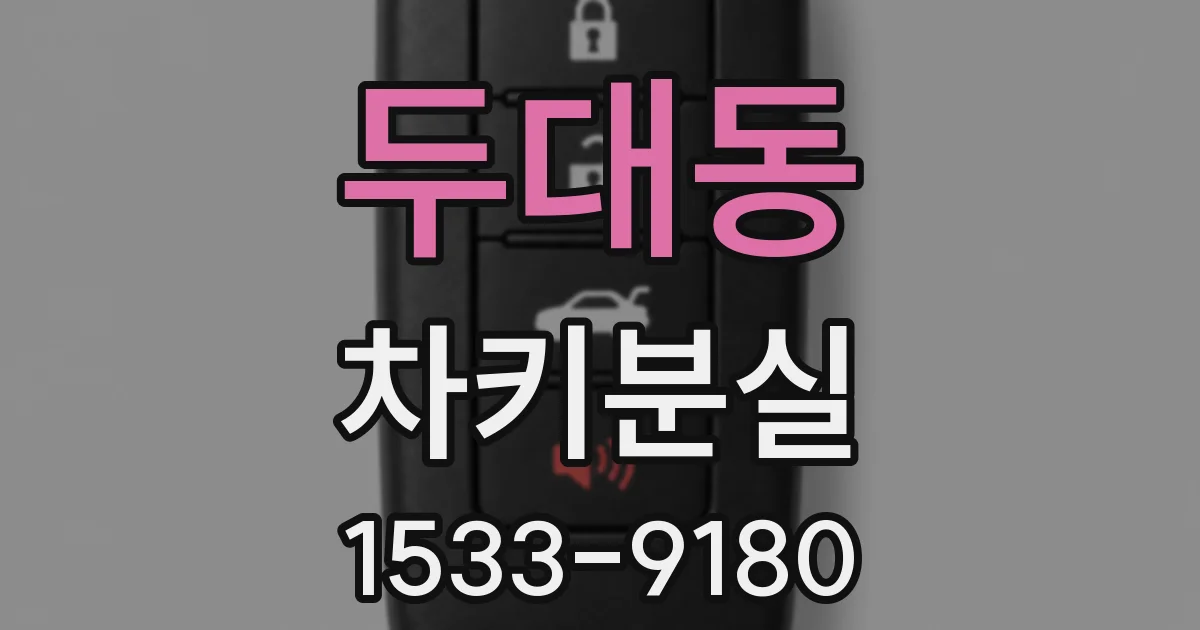 두대동 차키분실