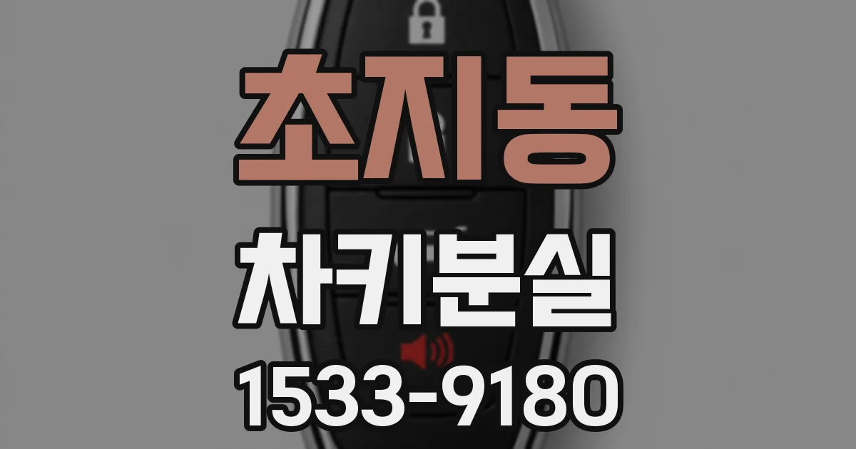 초지동 차키분실