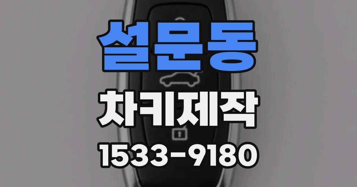 설문동 차키제작