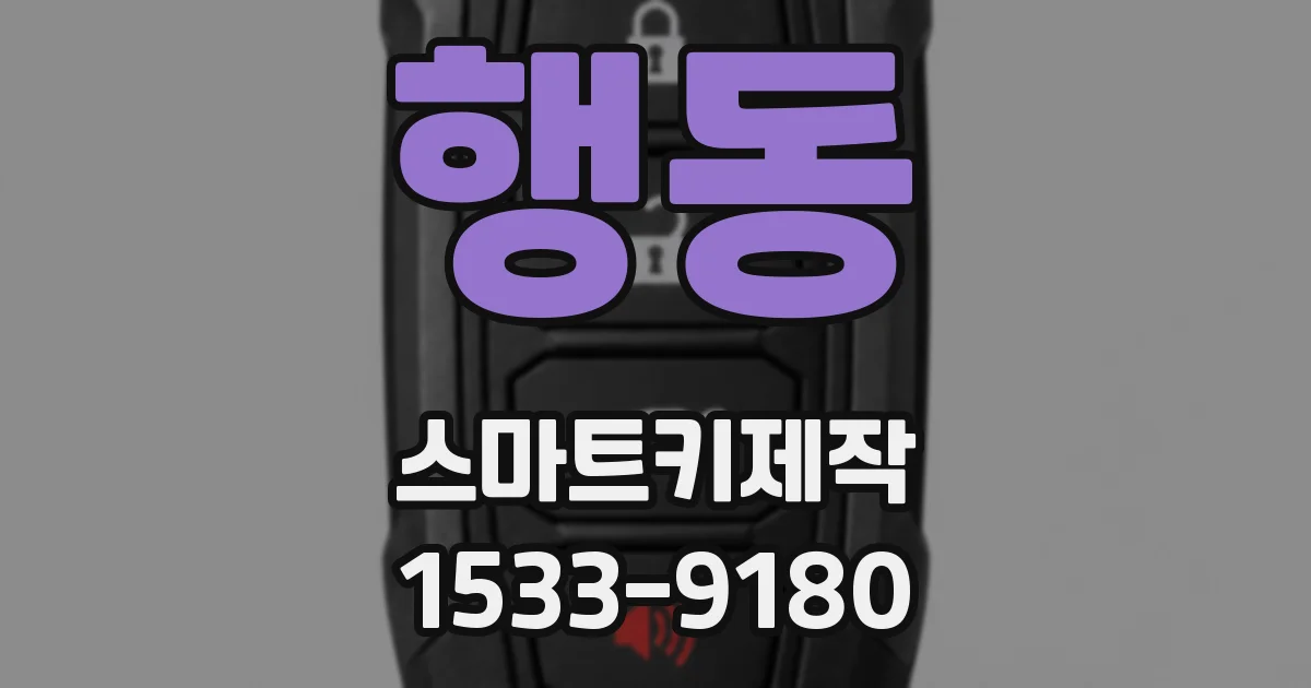 행동 스마트키제작