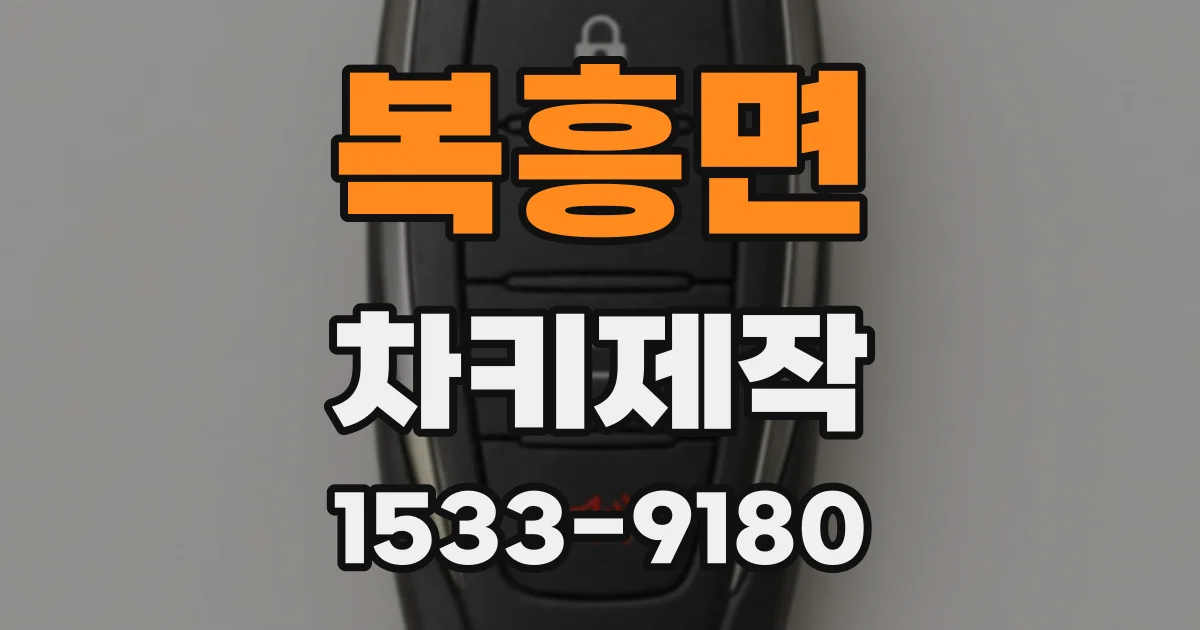 복흥면 차키제작