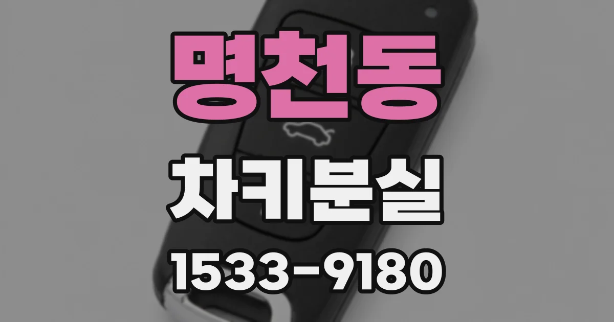 명천동 차키분실