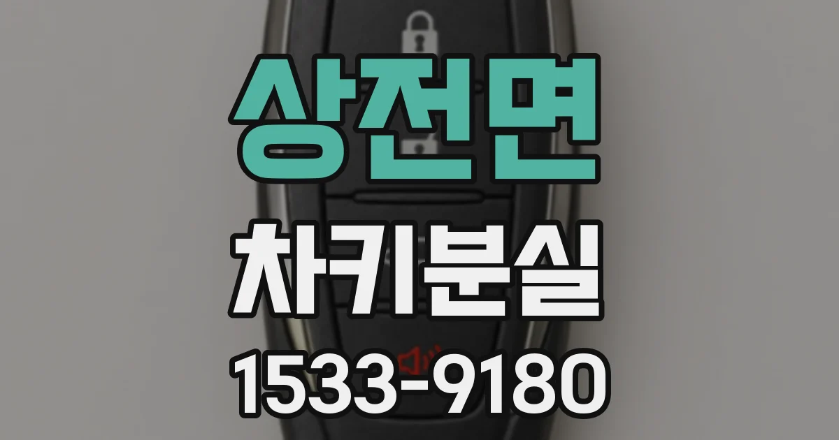 상전면 차키분실