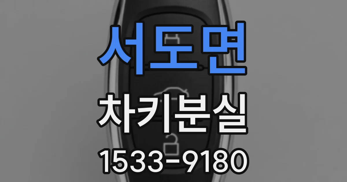 서도면 차키분실