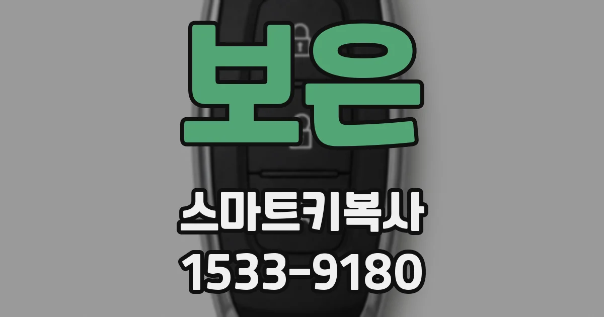 보은 스마트키복사