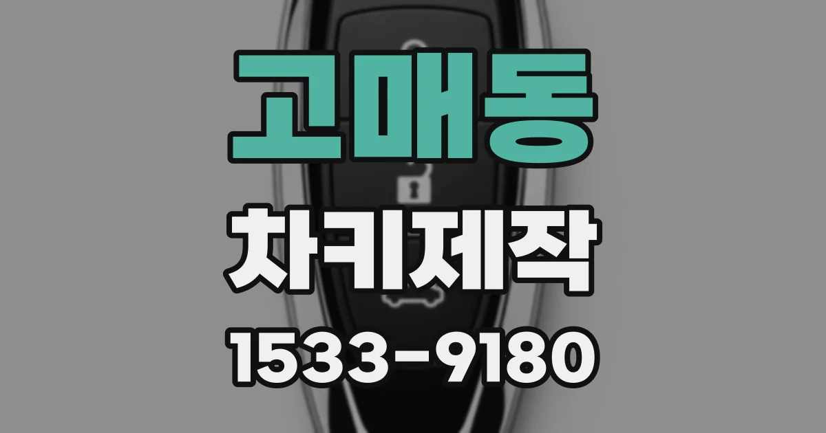 고매동 차키제작