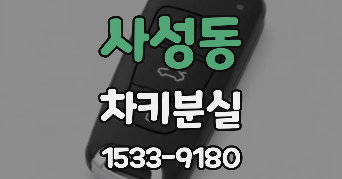 사성동 차키분실