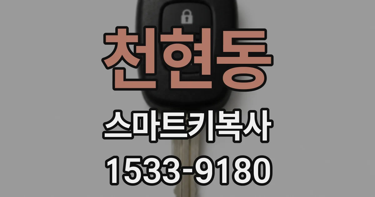천현동 스마트키복사