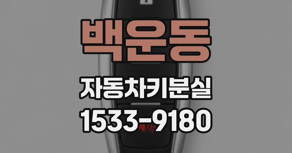 백운동 자동차키분실