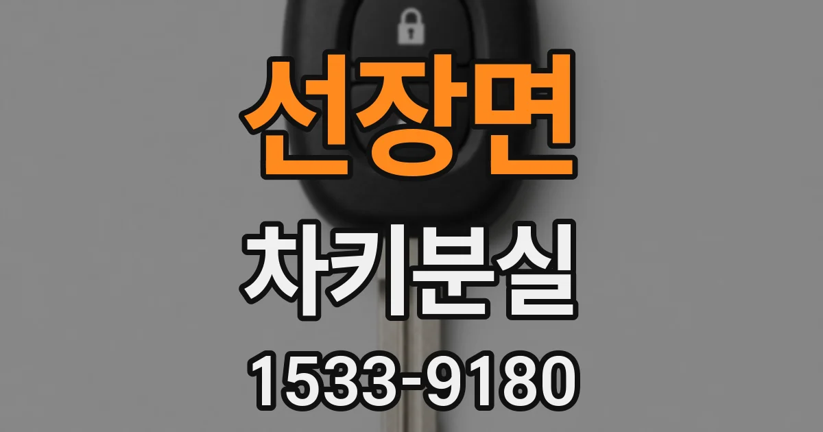 선장면 차키분실
