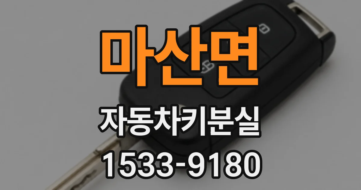 마산면 자동차키분실