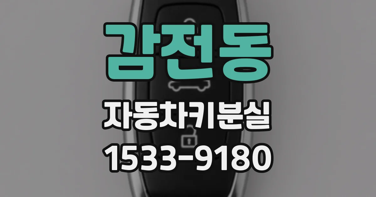 감전동 자동차키분실
