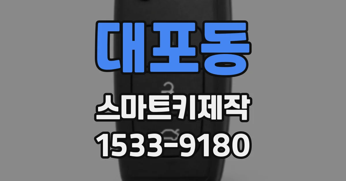 대포동 스마트키제작