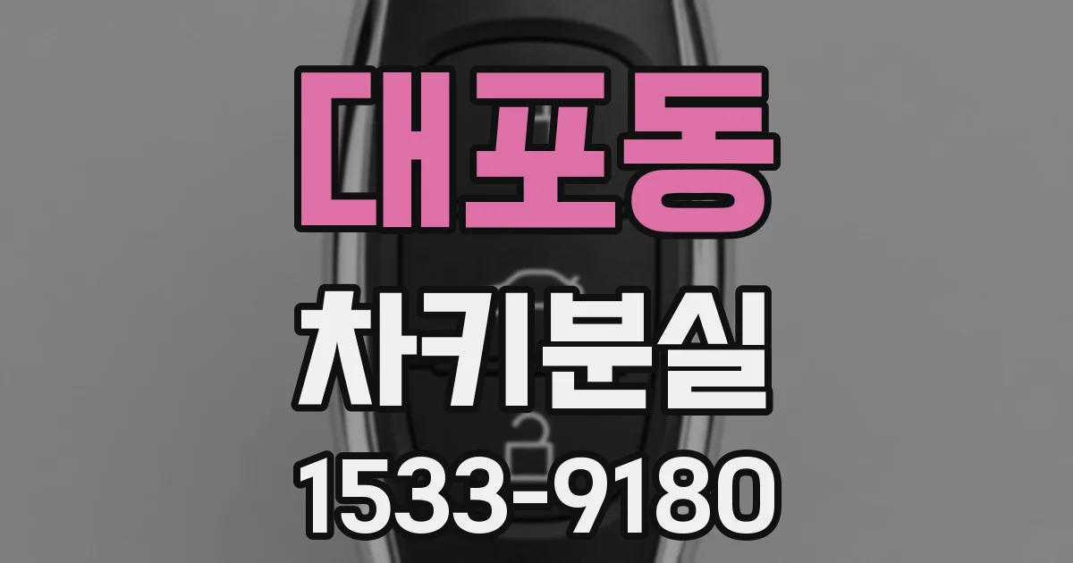 대포동 차키분실