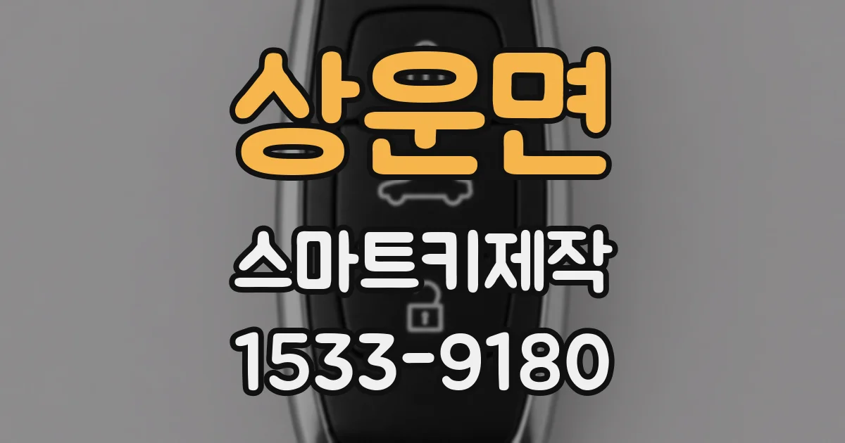 상운면 스마트키제작