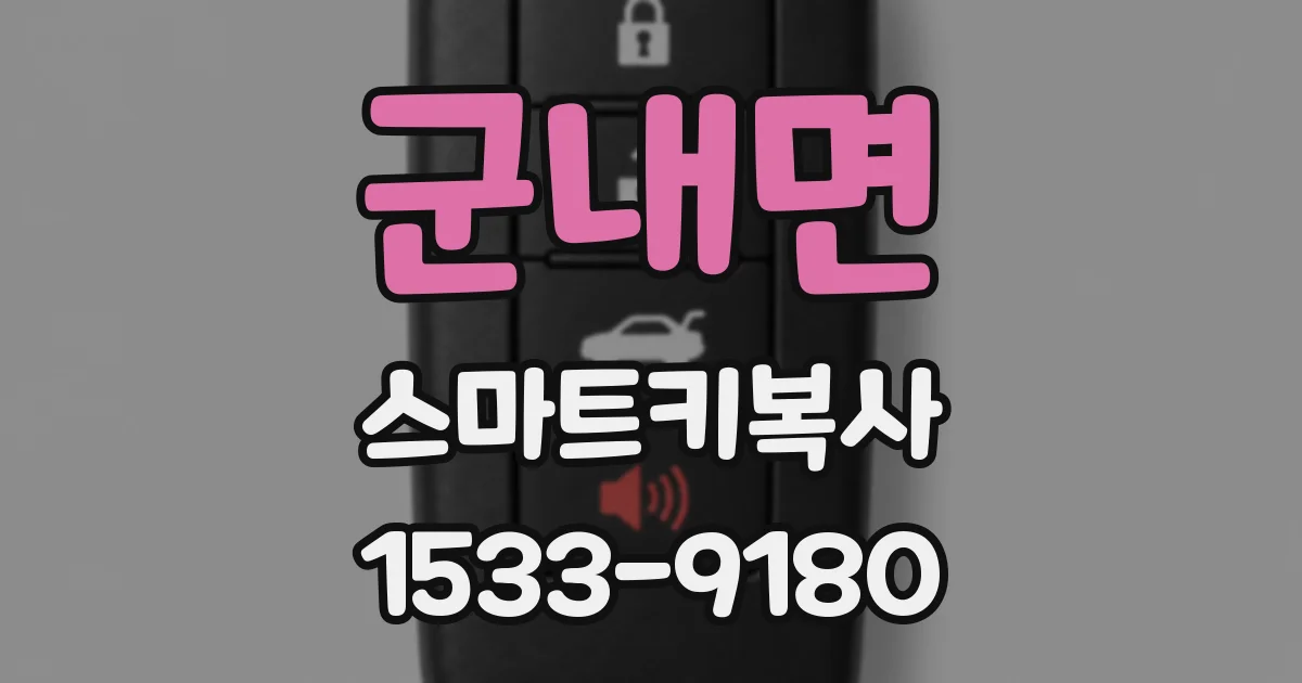 군내면 스마트키복사