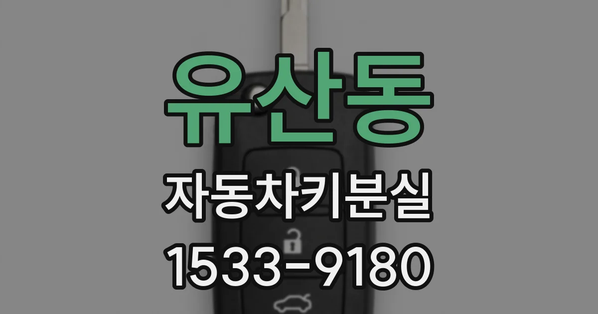 유산동 자동차키분실
