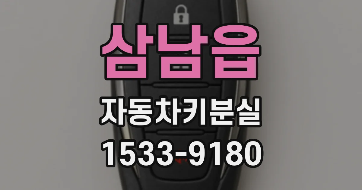 삼남읍 자동차키분실