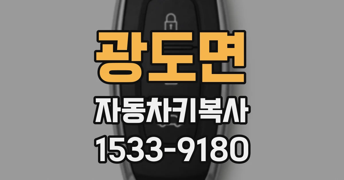 광도면 자동차키복사