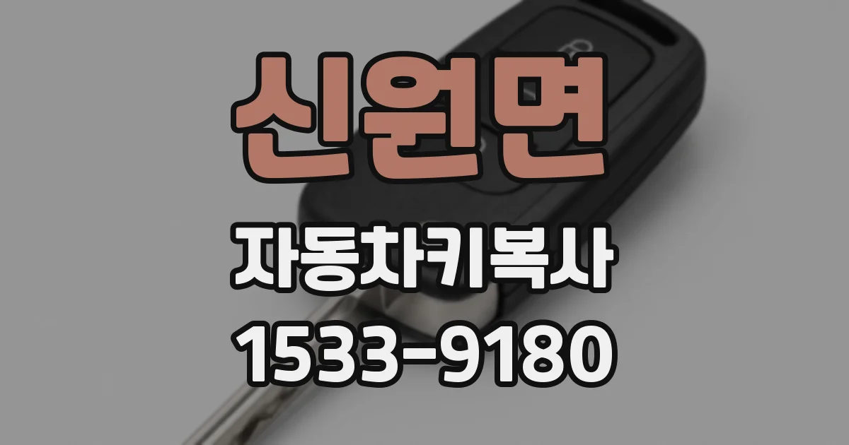 신원면 자동차키복사