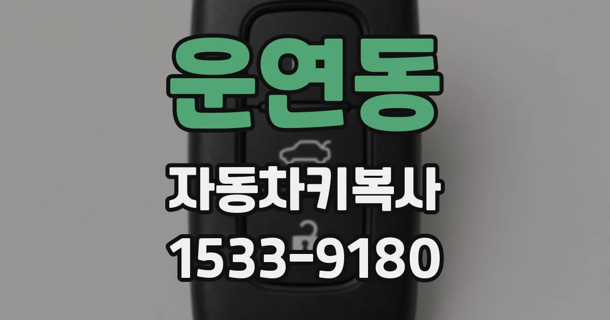 운연동 자동차키복사
