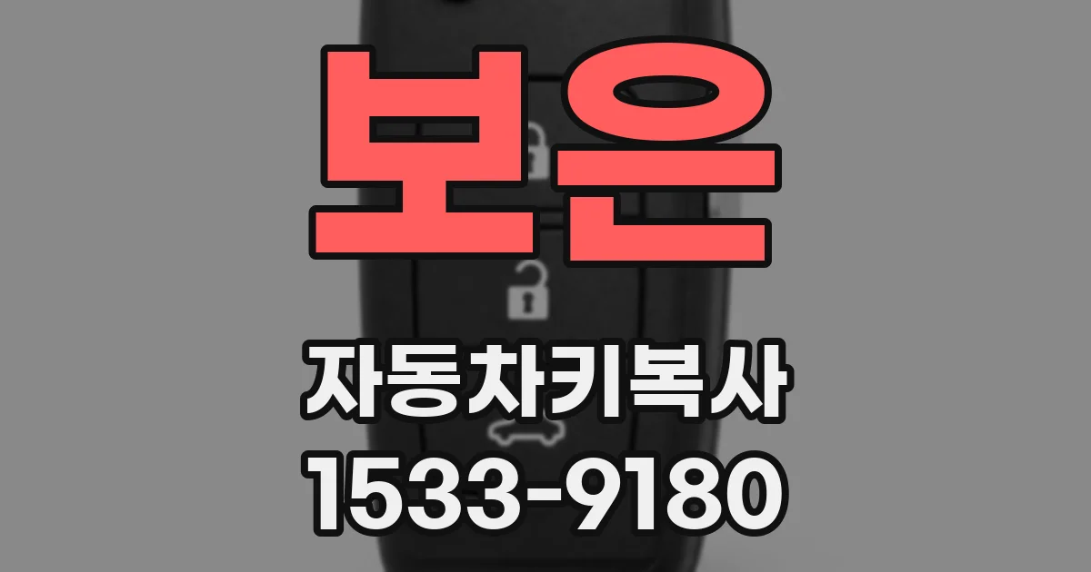 보은 자동차키복사