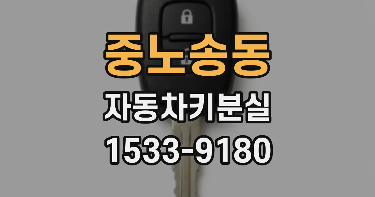 중노송동 자동차키분실