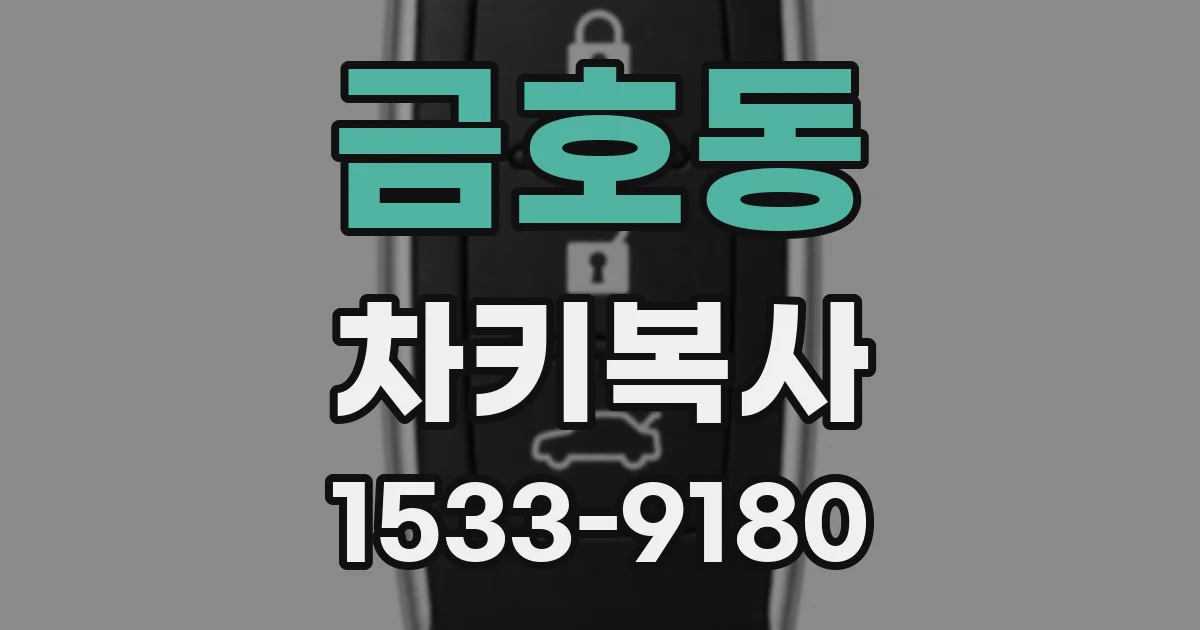 금호동 차키복사