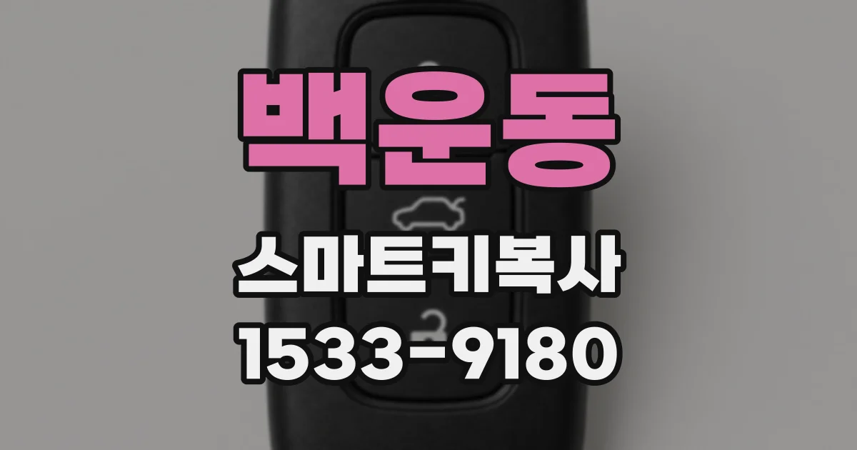 백운동 스마트키복사