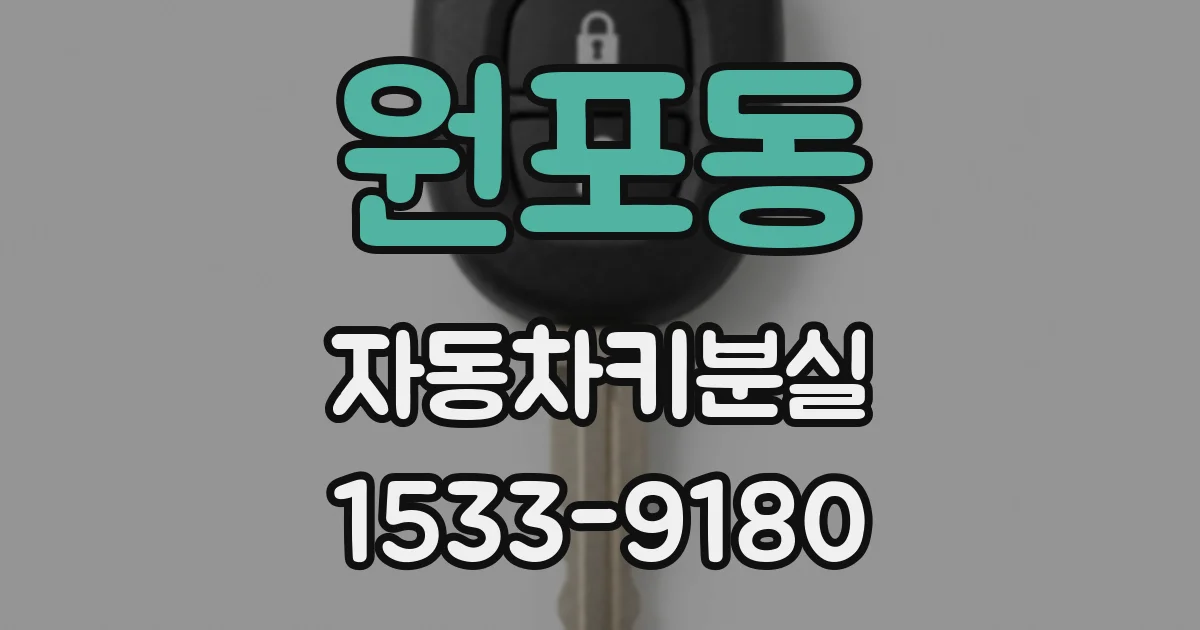 원포동 자동차키분실