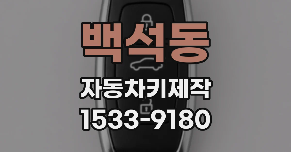 백석동 자동차키제작