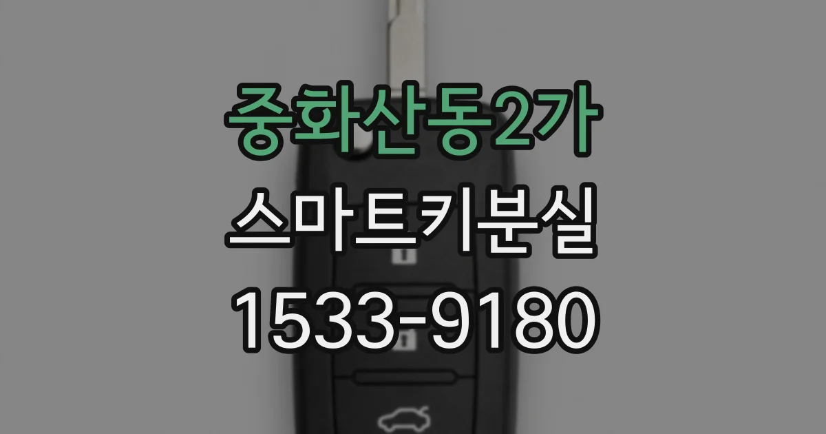중화산동2가 스마트키분실