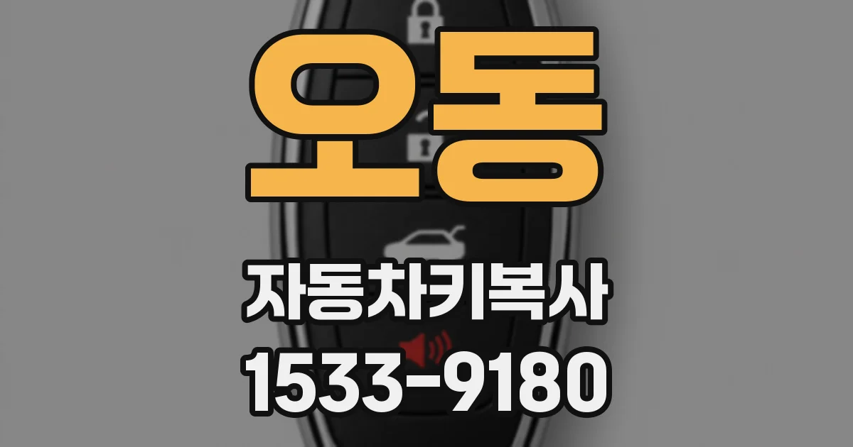 오동 자동차키복사