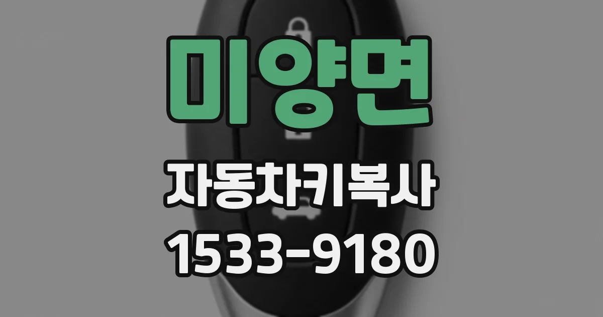 미양면 자동차키복사