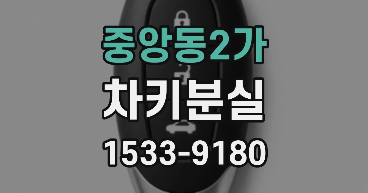 중앙동2가 차키분실