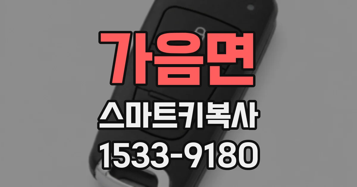 가음면 스마트키복사