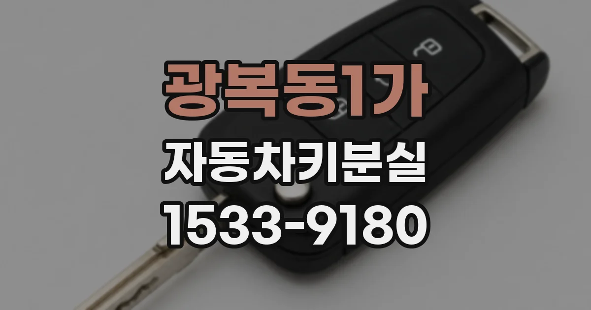 광복동1가 자동차키분실