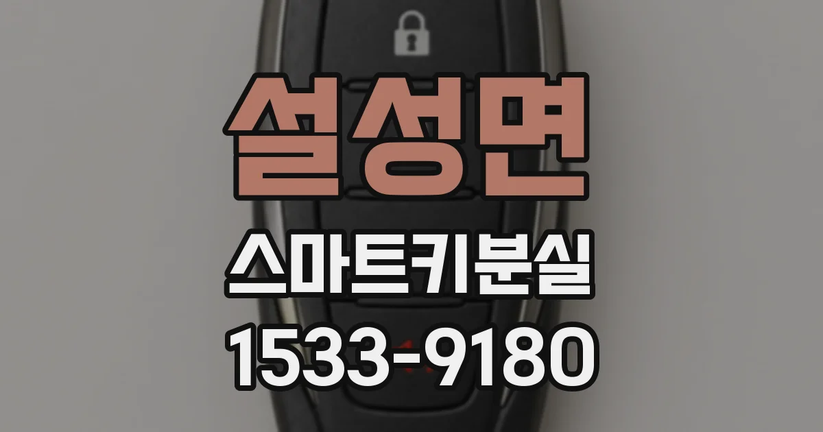 설성면 스마트키분실