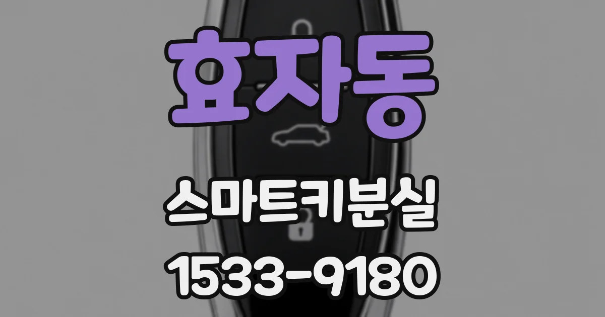 효자동 스마트키분실