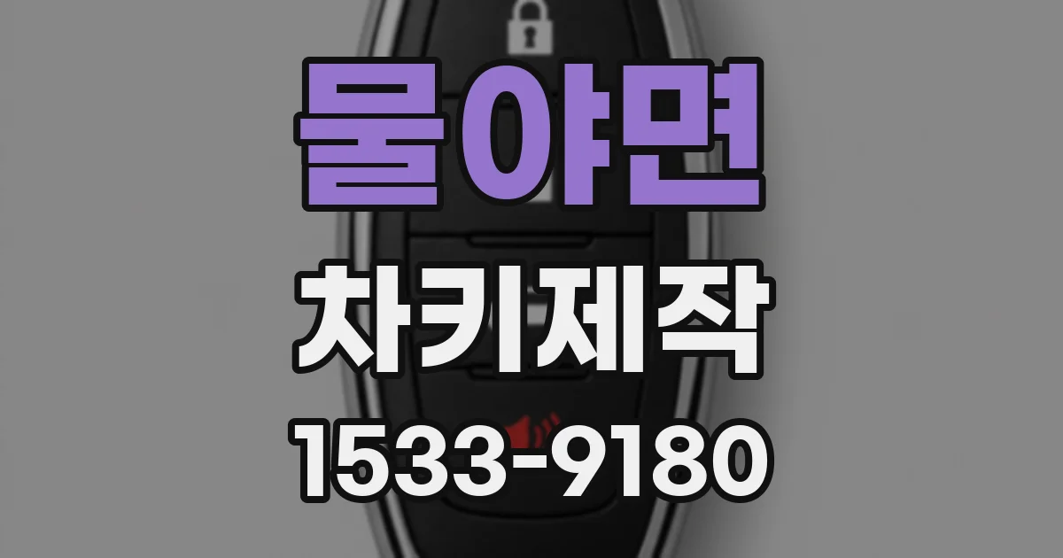 물야면 차키제작