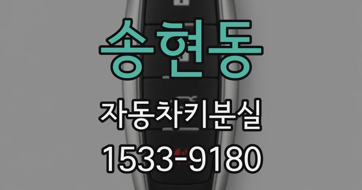 송현동 자동차키분실
