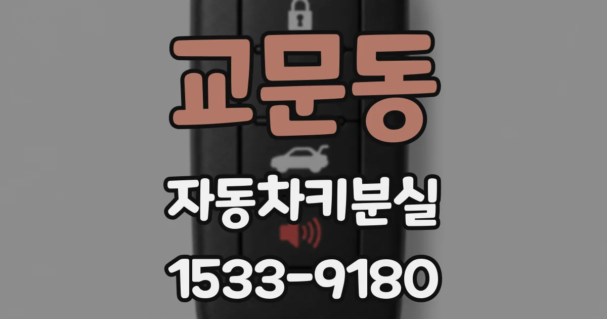교문동 자동차키분실